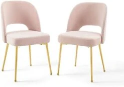Modway Rouse Dining Room Side Chair Set Of 2, Pink -Amazon Store 31t4FeAhjqL. AC