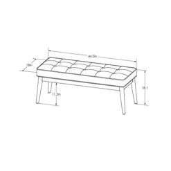 Upholstered Bench, Black Faux Leather -Amazon Store 31uLxDVXySL