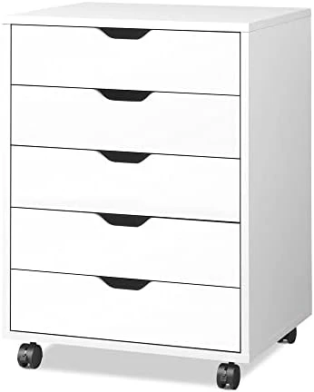 DEVAISE 7-Drawer Chest, Wood Storage Dresser Cabinet With Wheels, White 9 DEVAISE 7-Drawer Chest, Wood Storage Dresser Cabinet With Wheels, White - Image 7