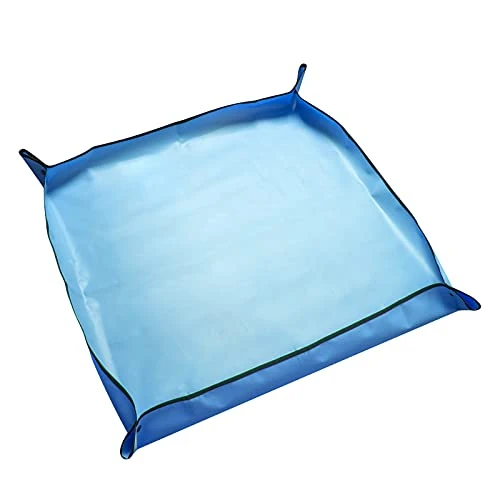 39 X 39 Inch Large Plant Repotting Mat Waterproof Transplanting Mat Pad For Indoor Gardening Succulent Foldable Potting Mat - Garden Mat (Blue) 3 39 X 39 Inch Large Plant Repotting Mat Waterproof Transplanting Mat Pad For Indoor Gardening Succulent Foldable Potting Mat - Garden Mat (Blue)