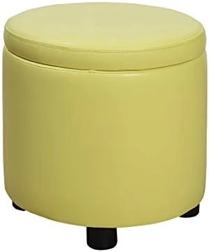 Designs4Comfort Round Accent Storage Ottoman With Reversible Tray Lid 12 Designs4Comfort Round Accent Storage Ottoman With Reversible Tray Lid - Image 10