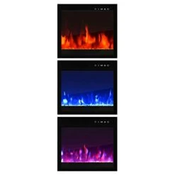 MEBLE FURNITURE & RUGS Milano Set 145EF-BK-2D Electric Fireplace Modern Wall Unit Entertainment Center -Amazon Store 31uiVFnZjXL