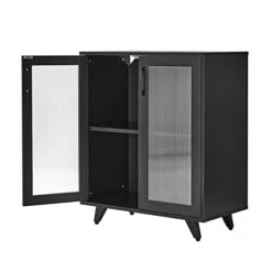 Panana Kitchen Buffet Server Table Accent Sideboard Cupboard Server Buffet Console Table With Doors Cabinet(27inch, Black) -Amazon Store 31utfYJ70XL