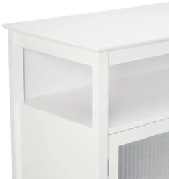 Kings Brand Furniture White Finish Wood Kitchen Storage Buffet Cabinet With Glass Doors -Amazon Store 31uvUVwVIhL