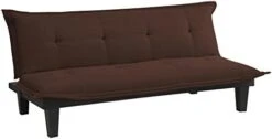 DHP Lodge Convertible Futon Couch Bed With Microfiber Upholstery And Wood Legs, Red -Amazon Store 31ux5V kLL. AC