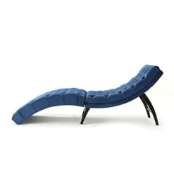 Christopher Knight Home Garret Velvet Chaise Lounge, Cobalt Grey / Dark Brown -Amazon Store 31vL6HAAssL