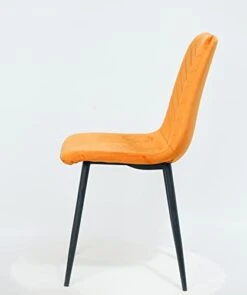 Adyoyi Modern Velvet Dining Chairs Set Of 4, Upholstered Velvet Dining Room Chairs Fabric Dining Chairs For Dinning Room Home Living Room Bedroom Kitchen, Orange -Amazon Store 31vvSvulKAL