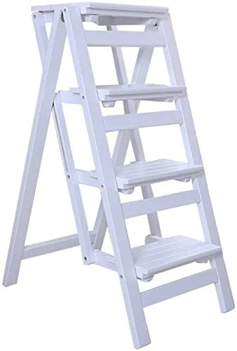 Portable Step Stoo - Folding Folding Ladder Wood For Adult 4 Tier Ladder-Shaped Plant Rack Display Rack Shelf Multi-Function Chair 3 Portable Step Stoo - Folding Folding Ladder Wood For Adult 4 Tier Ladder-Shaped Plant Rack Display Rack Shelf Multi-Function Chair
