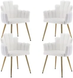 CIMOTA Black Dining Chairs Set Of 2 Velvet Upholstered Comfy Living Room Chairs Modern Finger Shape Back Vanity Chair With Arms For Makeup Room/Bedroom, 2PCS -Amazon Store 31wAtglC2fL. AC