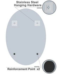 USHOWER 20"x28" Frameless Oval Wall Mirror For Bathroom/Vanity, Beveled Edge, Simple & Elegant Look 13 USHOWER 20"x28" Frameless Oval Wall Mirror For Bathroom/Vanity, Beveled Edge, Simple & Elegant Look -Amazon Store 31wW8Odo2AL