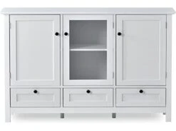 GENERIC Modern Kitchen Cabinet, Hutch For Kitchen Storage, Bar Cabinet Cupboard Sideboard Buffet Cabinet With 3 Drawers & 3 Doors For Dining Room Living Room