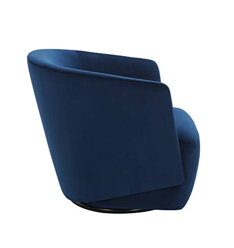 Amazon Brand - Rivet Coen Modern Velvet Upholstered Accent Swivel Chair, 30"W, Ink Blue 4 Amazon Brand - Rivet Coen Modern Velvet Upholstered Accent Swivel Chair, 30"W, Ink Blue - Image 2