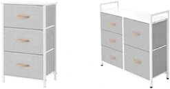 AZL1 Life Concept 3 Drawers Fabric Dresser Storage Tower, Light Grey & Storage Dresser Furniture Unit - Large Standing Organizer Chest, Light Grey -Amazon Store 31wb0OZ68YL. AC