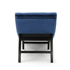 Christopher Knight Home Garret Velvet Chaise Lounge, Cobalt Grey / Dark Brown -Amazon Store 31whniPiRZL