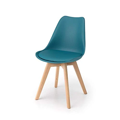 Mobili Fiver, Greta Scandinavian Style Chairs, Set Of 4, Petrol Blue 4 Mobili Fiver, Greta Scandinavian Style Chairs, Set Of 4, Petrol Blue - Image 2