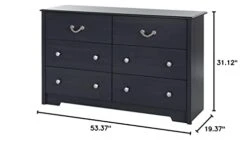 South Shore Aviron 6-Drawer Double Dresser, Blueberry, , 53.25 X 32.5 X 17 -Amazon Store 31woBlc7AxL