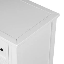 P PURLOVE Console Table Buffet Sideboard With Storage Drawers Cabinets And Bottom Shelf (White) -Amazon Store 31xTm2C8qLL