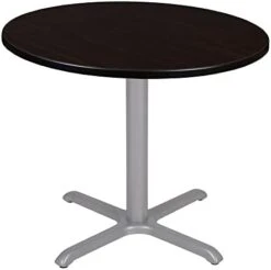 Regency Via Round X-Base Table, 36", Grey/Grey -Amazon Store 31xmTBqwGBL. AC