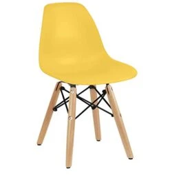 2xhome Set Of 2 Kids Size Plastic Toddler Chairs With Natural Wooden Dowel Legs, Yellow -Amazon Store 31xmhPvKxnL