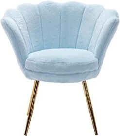 Chairus Small Accent Chair For Living Room, Velvet Gold Cute Vanity Chair With Back For Makeup Room, Upholstered Shell Shaped Office Guest Modern Chair Arm Chair, Cream White -Amazon Store 31y9fMRyGwL. AC