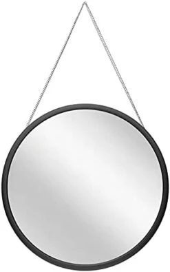 Infinity Instruments Franc Large 18 Inch Round Wall Mirror With Chain, Easy-to-Hang Circular Wall Mirror With Durable Metal Chain, Add Fashion To Any Room, Pink -Amazon Store 31yQxAf9ePS. AC