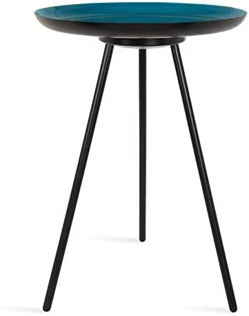 Kate And Laurel Laranya Modern Side Table, 15" X 15" X 22.5", Teal And Black, Chic Minimalist End Table 9 Kate And Laurel Laranya Modern Side Table, 15" X 15" X 22.5", Teal And Black, Chic Minimalist End Table - Image 7