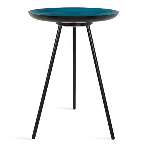 Kate And Laurel Laranya Modern Side Table, 15" X 15" X 22.5", Teal And Black, Chic Minimalist End Table 3 Kate And Laurel Laranya Modern Side Table, 15" X 15" X 22.5", Teal And Black, Chic Minimalist End Table