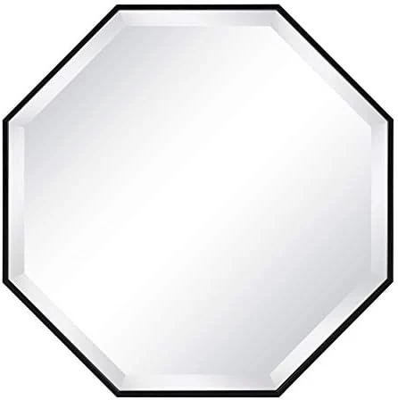 Kate And Laurel Rhodes Modern Octagon Wall Mirror, Black 25x25 Inches 12 Kate And Laurel Rhodes Modern Octagon Wall Mirror, Black 25x25 Inches - Image 10