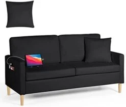 AILEEKISS Mid-Century Sectional Sofa Sets 3 Pieces Faux Leather Loveseat Couches With 2 USB Living Room Furniture Accent Arm Chairs For Small Space, Apartment, Office (1-Seater+1-Seater+3-Seater) -Amazon Store 31yfWy yupL. AC