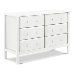 DaVinci Jayden 6-Drawer Double Wide Dresser In White, Greenguard Gold Certified