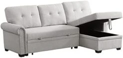 Alexent 3-Seat Modern Fabric Sleeper Sectional Sofa Bed With Pull-Out Bed With Storage Chaise Lounge In Dark Gray Color For Space Saving On Apartment, Living Room, Home Office, Guest Room 18 Alexent 3-Seat Modern Fabric Sleeper Sectional Sofa Bed With Pull-Out Bed With Storage Chaise Lounge In Dark Gray Color For Space Saving On Apartment, Living Room, Home Office, Guest Room -Amazon Store 31ywFthPVfL. AC