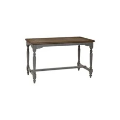 Progressive Furniture Midori Counter Table, 59" W X 30" W X 36" H, Oak/Brushed Gray