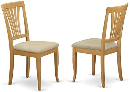 East West Furniture AVC-SBR-LC Avon Dining Chairs - Faux Leather Upholstered Wood Chairs, Set Of 2, Saddle Brown 9 East West Furniture AVC-SBR-LC Avon Dining Chairs - Faux Leather Upholstered Wood Chairs, Set Of 2, Saddle Brown - Image 7