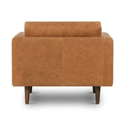 POLY & BARK Napa Lounge Chair In Full-Grain Pure-Aniline Italian Tanned Leather In Cognac Tan -Amazon Store 31zS1LhkxtL