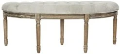 Safavieh Home Collection Abilene Tufted Rustic Semi-Circle Grey And Rustic Oak Bench -Amazon Store 31zVvNwiqOL
