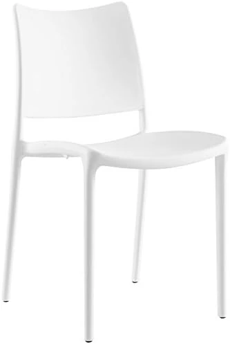 Modway MO- Hipster Contemporary Modern Molded Plastic Stacking, Dining Chair, White 10 Modway MO- Hipster Contemporary Modern Molded Plastic Stacking, Dining Chair, White - Image 8