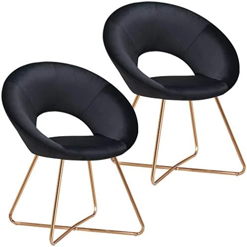 Duhome Modern Accent Velvet Chairs Dining Chairs Single Sofa Comfy Upholstered Arm Chair Living Room Furniture Mid-Century Leisure Lounge Chairs With Golden Metal Frame Legs Set Of 2 Grey 11 Duhome Modern Accent Velvet Chairs Dining Chairs Single Sofa Comfy Upholstered Arm Chair Living Room Furniture Mid-Century Leisure Lounge Chairs With Golden Metal Frame Legs Set Of 2 Grey - Image 9