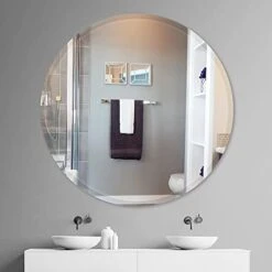 JENBELY 24 Inch Round Frameless Bathroom Mirror, Circle Vanity Mirror With 1" Beveled Edge For Bathroom, Entryways, Living Room. 19 JENBELY 24 Inch Round Frameless Bathroom Mirror, Circle Vanity Mirror With 1" Beveled Edge For Bathroom, Entryways, Living Room. -Amazon Store 41 bZ1qfdlS. AC