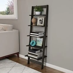 5-Tier Ladder Shelf - Wooden Narrow Leaning Book Shelf For Bedroom, Living Room, Or Kitchen Shelving - Boho Home Decor By Lavish Home (Oak) 13 5-Tier Ladder Shelf - Wooden Narrow Leaning Book Shelf For Bedroom, Living Room, Or Kitchen Shelving - Boho Home Decor By Lavish Home (Oak) -Amazon Store 41 udIlOJIS. AC