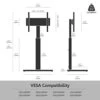 FITUEYES Universal Floor TV Stand Base With Swivel Mount For 32-55 65 Inch Flat And Curved Screen TVs, Black TV Stands With Cable Management Modern Style TT106001MB 1 FITUEYES Universal Floor TV Stand Base With Swivel Mount For 32-55 65 Inch Flat And Curved Screen TVs, Black TV Stands With Cable Management Modern Style TT106001MB -Amazon Store 410Fvgrrq6L