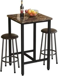 AWQM 3 Piece Dining Table Set, Small Kitchen Table And 2 Stools, Kitchen Breakfast Dining Table Set, Breakfast Table Of 35.43 X 23.62 X 29.92 Inches, Stools Of 13.8 X 13.8 X 17.8 Inches, Beige 23 AWQM 3 Piece Dining Table Set, Small Kitchen Table And 2 Stools, Kitchen Breakfast Dining Table Set, Breakfast Table Of 35.43 X 23.62 X 29.92 Inches, Stools Of 13.8 X 13.8 X 17.8 Inches, Beige -Amazon Store 410QYxUF hL. AC