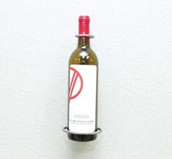 VintageView Wall Series Perch - 1 Bottle Wall Mounted Vertical Wine Bottle Rack (Satin Black) - Stylish Modern Wine Storage With Label Forward Design (Black) -Amazon Store 410RldahkUL. AC