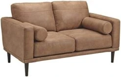Signature Design By Ashley Arroyo Mid Century Modern Faux Leather Loveseat, Caramel Brown 23 Signature Design By Ashley Arroyo Mid Century Modern Faux Leather Loveseat, Caramel Brown -Amazon Store 410cCINxN5L. AC