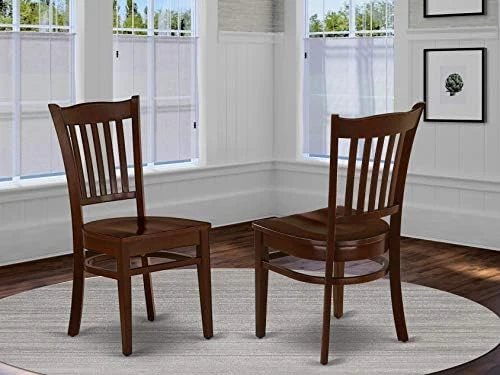 East West Furniture GRC-WHI-W Dining Chairs, Wood Seat, Linen White 9 East West Furniture GRC-WHI-W Dining Chairs, Wood Seat, Linen White - Image 7