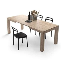 Mobili Fiver, Iacopo Extendable Dining Table, Oak, Made In Italy