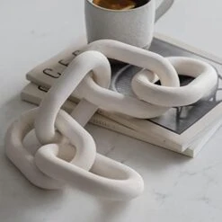 Peakoly Wood Chain Link Decor - Rustic White Washed Decorative Chain, Coffee Table Decor, Book Shelf Decor Accents, Made From Pine Wood, Bookshelf Decor,Boho, Country Or Modern Home Décor For Shelves 11 Peakoly Wood Chain Link Decor - Rustic White Washed Decorative Chain, Coffee Table Decor, Book Shelf Decor Accents, Made From Pine Wood, Bookshelf Decor,Boho, Country Or Modern Home Décor For Shelves -Amazon Store 4110QfwGAL. AC