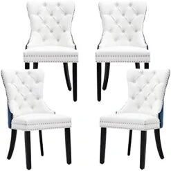 Civama Velvet Loveseat Settee, Nikki Collection Modern Dining Chair, Upholstered Contemporary Banquette Bench With Back, Button Tufted Comfy Accent Sofa Couch With Solid Wood Legs, Dark Gray -Amazon Store 4111PMFGwsL. AC