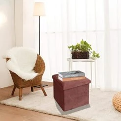 NO MORE TAG Storage Ottoman Cubes, Folding Ottoman Seat Set Of 2, Ottoman Foot Rest, Small Velvet Ottomans, Short Ottoman Stools, Velvet Tufted Folding Ottomans With Lid, Dark Red 7 NO MORE TAG Storage Ottoman Cubes, Folding Ottoman Seat Set Of 2, Ottoman Foot Rest, Small Velvet Ottomans, Short Ottoman Stools, Velvet Tufted Folding Ottomans With Lid, Dark Red -Amazon Store 4114e7u67fL
