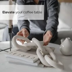 Peakoly Wood Chain Link Decor - Rustic White Washed Decorative Chain, Coffee Table Decor, Book Shelf Decor Accents, Made From Pine Wood, Bookshelf Decor,Boho, Country Or Modern Home Décor For Shelves 8 Peakoly Wood Chain Link Decor - Rustic White Washed Decorative Chain, Coffee Table Decor, Book Shelf Decor Accents, Made From Pine Wood, Bookshelf Decor,Boho, Country Or Modern Home Décor For Shelves -Amazon Store 41180SOPNOL