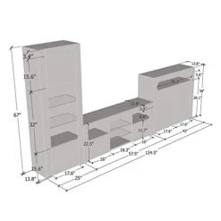 MEBLE FURNITURE & RUGS Milano Set 145EF-BK-2D Electric Fireplace Modern Wall Unit Entertainment Center -Amazon Store 411CZLzFJIL